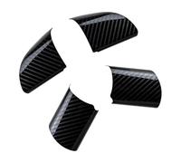 Interior Mouldings 4Pcs/set Car Steering Wheel Panel Decoration Cover Trim Accessories For Focus 2 Mk2 2005-2012 Car Interior Decoration(Black-red)