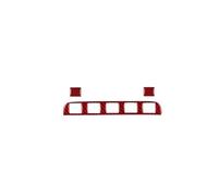 Interior Mouldings Car Centre Console Trim for Cayenne 2003-2006 2007 2008 2009 2010 PVC Soft Light Button Frame Stickers(RED,A)