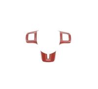 Interior Mouldings for Dodge for Challenger for Charger for Durango for Dart Car Steering Wheel Suit Stickers Decoration Cover Car Accessory(Red Carbon Fiber)