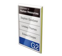Interior Office Sign |A6 Poster Frame |Indoor Directional wayfinding Sign | Available in 4 other sizes with Accent Coloured Decor Strips - Ideal for Healthcare, Office,Facilities Management