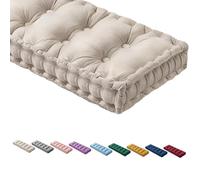 Interior Outdoor Bench Cush Thick 8-10cm Seat Pad for Garden Benches Tufted Sle for Bay Window Terrace (Bei 120x40x10cm)