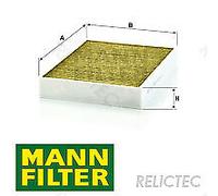 MANN-FILTER FP 25 001 Cabin Air Filter - FreciousPlus Biofunctional Pollen Filter - for Cars + Transporters