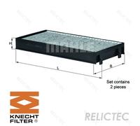 Interior Pollen Cabin Filter BMW:F15,E70,E71 E72,F16,F16 F86,X5,X6 64119248294