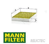 MANN-FILTER FP 2722-2 Cabin Air Filter - FreciousPlus Biofunctional Pollen Filter - (set of 2) for Cars + Transporters