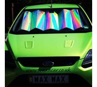 Interior Protection And Cooling Front Window Windscreen Silver Foil Reflective and Foldable Car UV Laser Sun Shade Block Screen - 145 cm x 60 cm