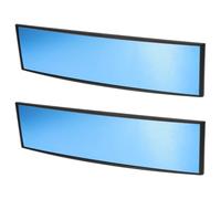 Interior Rear View Mirror Replacement 300x75mm 2pcs Blue for Cars | Plastic Build, Distortion Free Clarity, Blind Spot Reduction, Quick Install for Suv Drivers and Rear Traffic