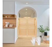 Interior Saloon Swinging Cafe Doors - Heavy Duty Wood Half Doors with Hinges and Hardware for Hallway Kitchen Bar
