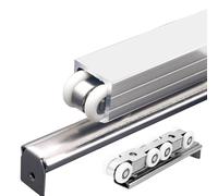 Interior Sliding Door Track Pocket Door Hardware, Single Closet Door Guide Replacement, Quietly and Smoothly, Heavy Duty Pocket Door Kit(Silver,120cm(47.2in))
