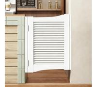Interior Solid Wood Swing Door,Entrance Partitions,Rustic Western Style Half Door,Home Decor Wooden,with Hinges,Double Action,for Kitchen or Bar-white-C-W55×H80cm(Single Door)
