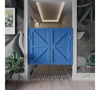 Interior Solid Wood Swinging Doors with Auto Close Features, Retro Louvered Design for Easy Access and Customizable Fit