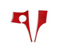 Interior Sticker Modification Kit for Mercedes for Benz C Class W203 2005-2007 Carbon Fiber Both Sides of The Central Control Panel Cover Trim Sticker(Red LHD)