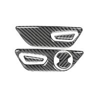Interior Strips Moulding For Mustang GT 2015-2021 Carbon Fiber Interior Seat Adjust Button Panel Frame Trim Cover Sticker Decor Decoration Stickers(Left)