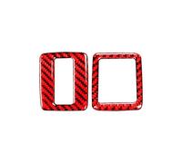 Interior Strips Moulding For Vw For Scirocco R 2009-2016 Car Accessories Carbon Fiber Internal Stickers Window Control Button Decoration Decoration Stickers(Red)