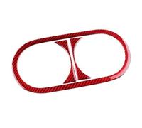 Interior Styling Cover For SEAT For Ateca 5F 2016-2025 For Cupra For Ateca 5F 2018-2025 Real Soft Carbon Fiber Sticker LHD RHD Car Rear Drain Cup Holder Trim(Red Carbon)