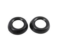 Interior Styling Cover Side AC Air Conditioning Vent Outlet Ring Circle Decoration Cover Trim For Nissan For Kicks 2016 2017-2024 ABS Carbon Fiber(Carbon Fiber Look)