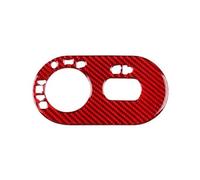 Interior Styling Sticker Car Sticker LHD Headlight Switch Frame Panel for Seat for Ibiza 6l 2003 2004 2005 2006 2007 2008 Accessories Decoration(Red Carbon)