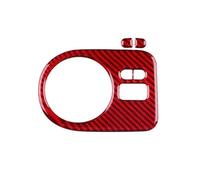 Interior Styling Sticker Car Sticker LHD RHD Headlight Switch Frame Interior Trim for Seat for Ibiza 6j 2009 2010 2011 2012 2013 2014 Accessories Decoration(for LHD Red)