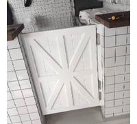 Interior Swinging Cafe Doors - Single Swing Door Auto Close 16-32in White Kitchen Partition Doors for Counter Stylish & (50x90cm 19.7x35.4in)