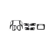 Interior Trim Accessory For GMC For Sierra 2019 Up Carbon Fiber Grain Car Interior Exterior Decoration Cover Car Interior(Decor kit 9)