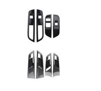 Interior Trim Accessory For MG4 For EV 2022 2023 2024 Window Lift Panel Cover Innner Door Handle Trim LHD RHD Carbon Fiber Accessories Stickers Car Molding Strip(8 x-RHD)