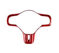Interior Trim Car Interior Decoration Accessories For Mitsubishi For Lancer For Evolution For EVO X 10th 2008-2016 Real Carbon Fiber Steering Wheel Cover(Red Carbon Fiber)