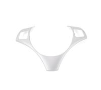 Interior Trim Covers For 1 3 For Series E90 E92 E82 E87 X1 E84 Carbon Fiber Texture Wheel Panel Switch Button Frame Cover Trim Car Panel Cover Trims Frame(Silver)