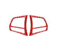 Interior Trim Covers for 3 for Series GT F30 F34 2013-2018 Carbon Fiber Interior Car Steering Wheel Panel Button Trim Frame Cover Sticker Car Panel Cover Trims Frame(Style B(Red))