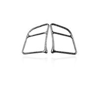 Interior Trim Covers For C For Class W204 2011 2012 2013 2PCS Carbon Fiber Sticker Car Steering Wheel Button Trim Car Panel Cover Trims Frame(A)