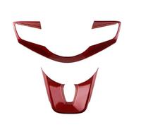 Interior Trim Covers For Kia For Forte K3 2019 2020 2021 ABS Car Steering Wheel Buttons Protection Cover Trim Sticker Car Panel Cover Trims Frame(Red)