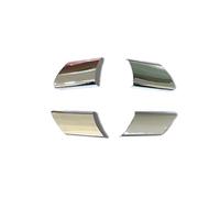 Interior Trim Covers For Polo 2004 2005 2006 2007 Car Steering Wheel Button Panel Cover Trim Sticker Car Panel Cover Trims Frame(Silver)