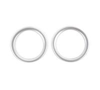 Interior Trim Fits For Q7 2008-2015 Car Interior Stainless Steel Dashboard Air Conditioning Outlet Rings Decoration Cover Trim(Silver)