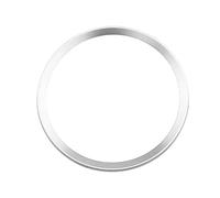 Interior Trim For A1 A3 S3 A4 A5 S5 A7 S7 Q3 Q5 TT Car Inner Steering Wheel Hub Circle Decoration Cover Ring Trim Sticker Auto Interior(Silver)