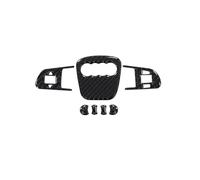 Interior Trim For A4 B8 8K A6 For C6 4F Q5 8R Q7 4L A3 Auto Accessories 1SET Car Steering Wheel Ring Trim Carbon Fiber Sticker Cover Auto Interior(Carbon fiber type C)