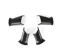 Interior Trim for Cadillac for Escalade 2003-2006 for Oldsmobile for Bravada 2002-2004 Car Steering Wheel Panel Carbon Fiber Interior ABS Stickers Auto Central Inner(B)