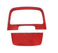 Interior Trim for Cayenne 2018-2023 Real Carbon Fiber Central Control Ashtray Panel Cover Trim Stickers Car Accessories Car Accessories(Style B Red)
