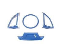 Interior Trim For Chevrolet For Camaro 2017 2018 2019 2020 2021 2022 2023 2024 Up Interior Steering Wheel Decoration Cover Car Interior Trim Strips(Blue G)
