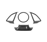 Interior Trim For Chevrolet For Camaro 2017 2018 2019 2020 2021 Up Interior ABS Carbon Fiber Steering Wheel Decoration Cover Car Interior Trim Strips(C)