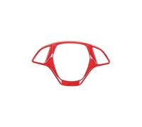 Interior Trim For Chevrolet For Corvette C7 2014-2019 Car Steering Wheel Decorative Frame Sticker Accessories Cover Trim Sticker(Red)
