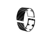 Interior Trim For Chevrolet For Corvette C8 2020 2021 2022 2023 Car Steering Wheel Ring Cover Interior Real Hard Carbon Fiber Sticker Car Accessories(Red)