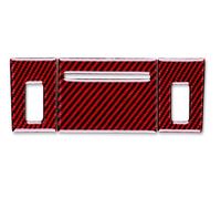 Interior Trim for Dodge for Magnum for Charger 2008 2009 2010 Interior Trim Car Center Console Below Radio AC Panel Sticker Carbon Fiber Auto Interior(B Black with Red)