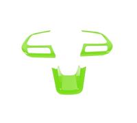Interior Trim For Jeep For Renegade 2015+ For Compass 2017-2020 Interior ABS Carbon Fiber Steering Wheel Decoration Cover Car Interior Trim Strips(Light Green)