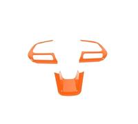 Interior Trim For Jeep For Renegade 2016 Up For Compass 2017 2018 2019 2020 Steering Wheel Decoration Cover Car Interior Trim Strips(Orange B)