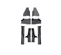 Interior Trim For Tesla For Model 3 For Highland 2025 Launch ABS Front Rear Door Sill Protector Threshold Strip Anti-kick Guard Panel Waterproof Pad Auto Central Inner(8PCS Black)