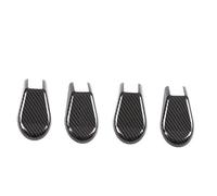 Interior Trim For Toyota FJ For Cruiser 2007-2021 ABS Carbon Fiber/Black Car Front Seat Base Protective Cover Trim Interior Car Interior Trim Strips(Carbon fiber 4 PCS)