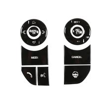 Interior Trim Frame For Discovery 5 LR5 For Range Rover Sport For Vogue Car Steering Wheel Button Trim Stickers Accessories(Style A Black)