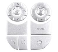 Interior Trim Frame For Discovery 5 LR5 For Range Rover Sport For Vogue Car Steering Wheel Button Trim Stickers Accessories(Style A Silver)