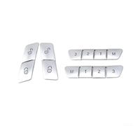 Interior Trim Set for Mercedes ML GL Class 2012-2016(Silver) | Fits GLK 2008-2015, restores faded buttons, precise OEM fit, easy for snap-on install, silver or black options