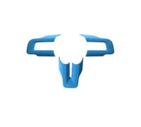 Interior Trim Stickers Steering Wheel Panel Decorative Strip Frame For Interior Accessories(Blue)