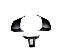 Interior Trim Strips For VW For Golf 6 MK6 For Passat B7 CC For Jetta For Bora For Polo For Tiguan Carbon Fiber Steering Wheel Cover Protective Trim Interior Panel Decal(Black-a)
