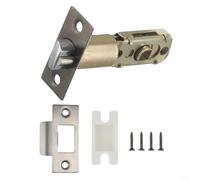 Interior Tubular Mortice Latch for Room Doors, Adjustable Backset 60mm or 70mm, Fire Rated Door Latch with Zinc Alloy and Stainless Steel Construction, Smooth Operation, Easy Installation(Silver-ET)